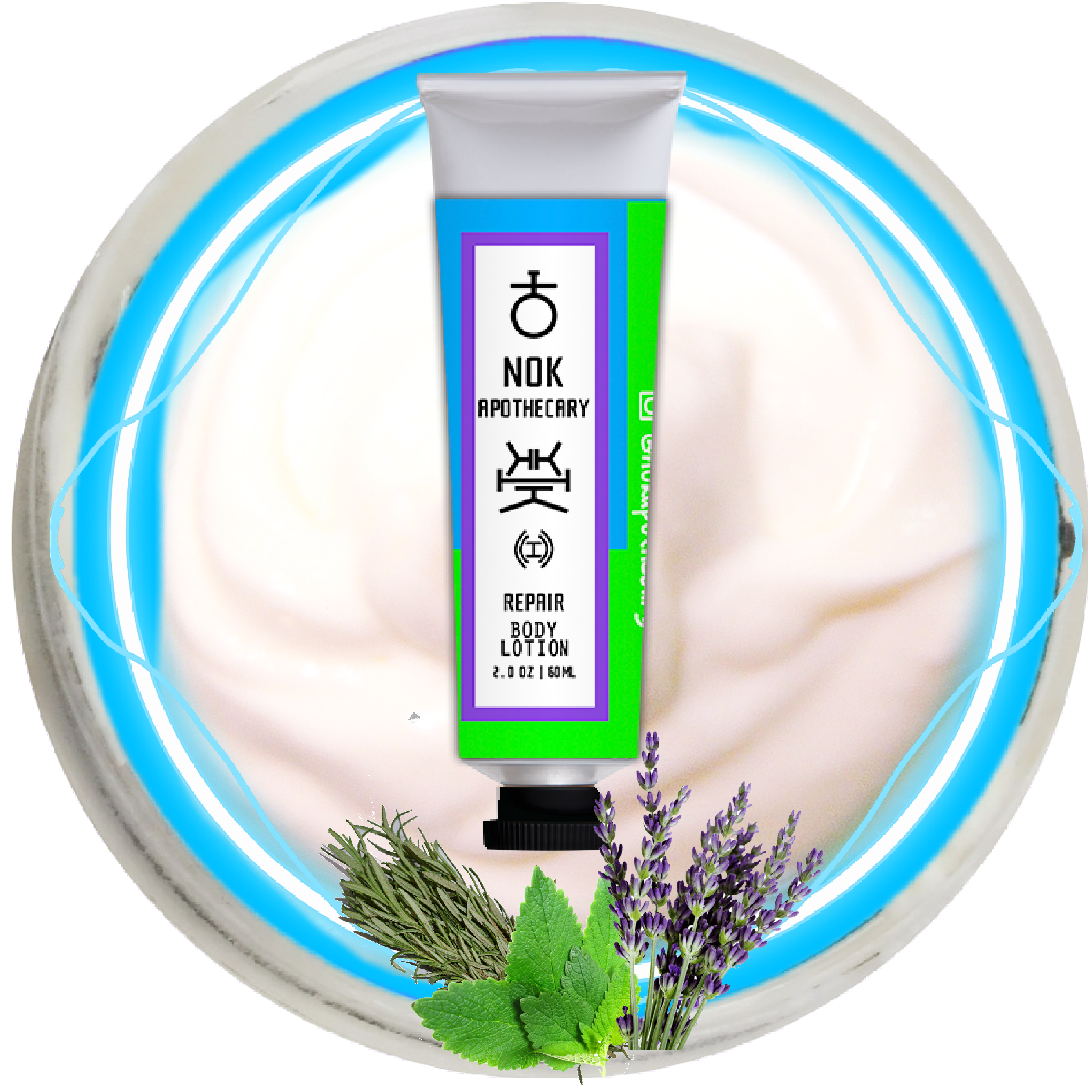 Lavender, Rosemary, Mint Hand + Body Lotion | Repair - The Nok Apothecary