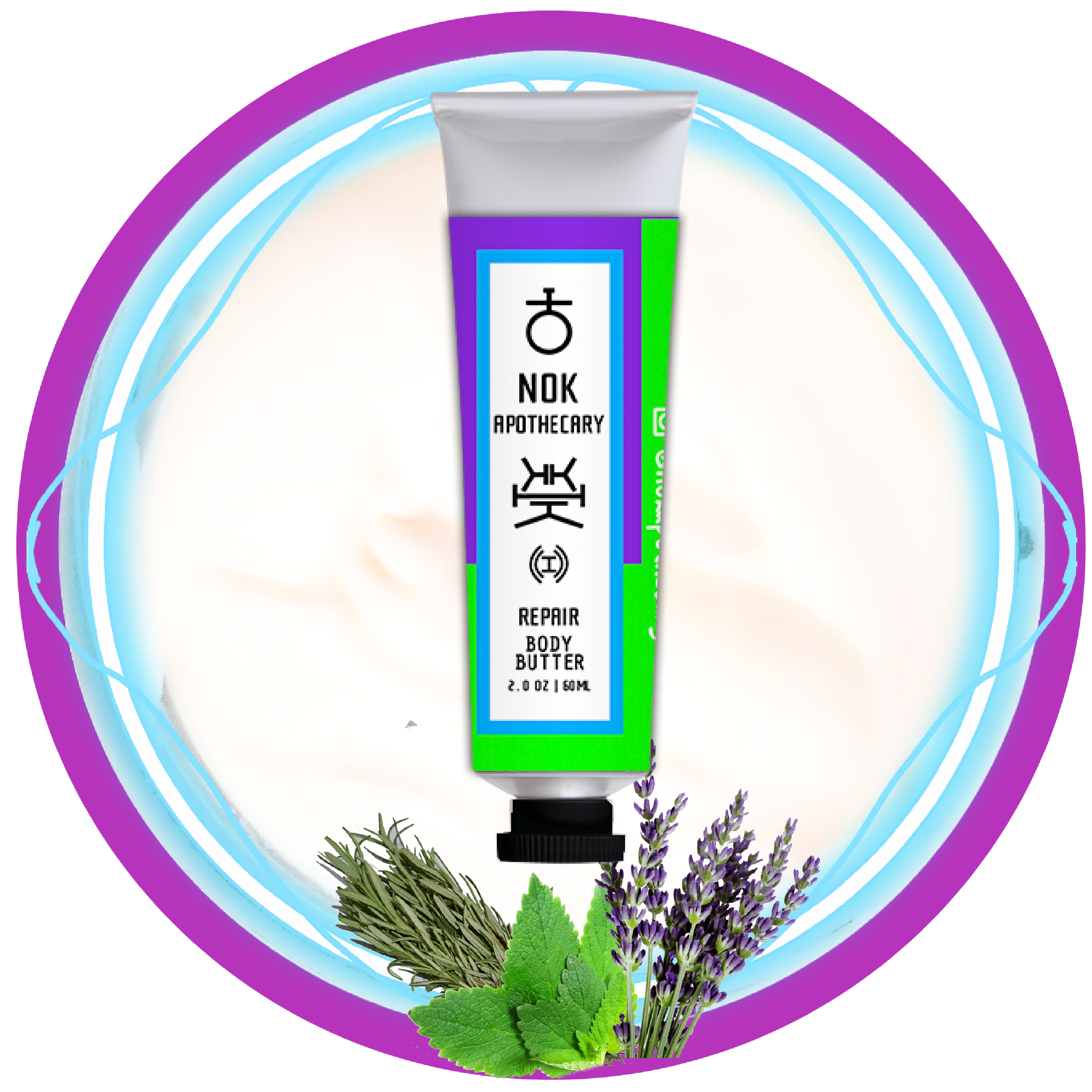Lavender, Rosemary, Mint Body Butter | Repair - The Nok Apothecary