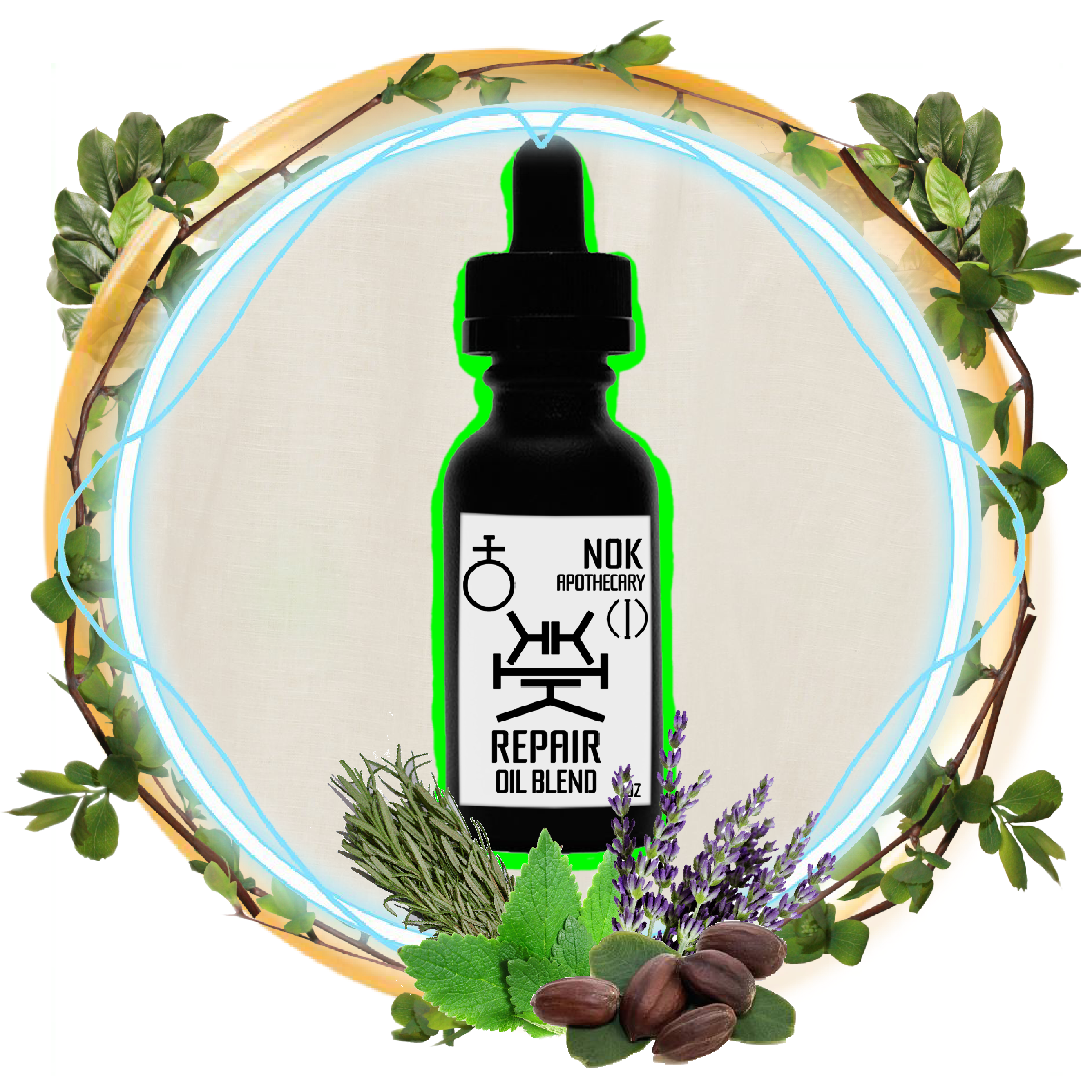 Lavender, Rosemary, Mint Jojoba Oil | Repair - The Nok Apothecary