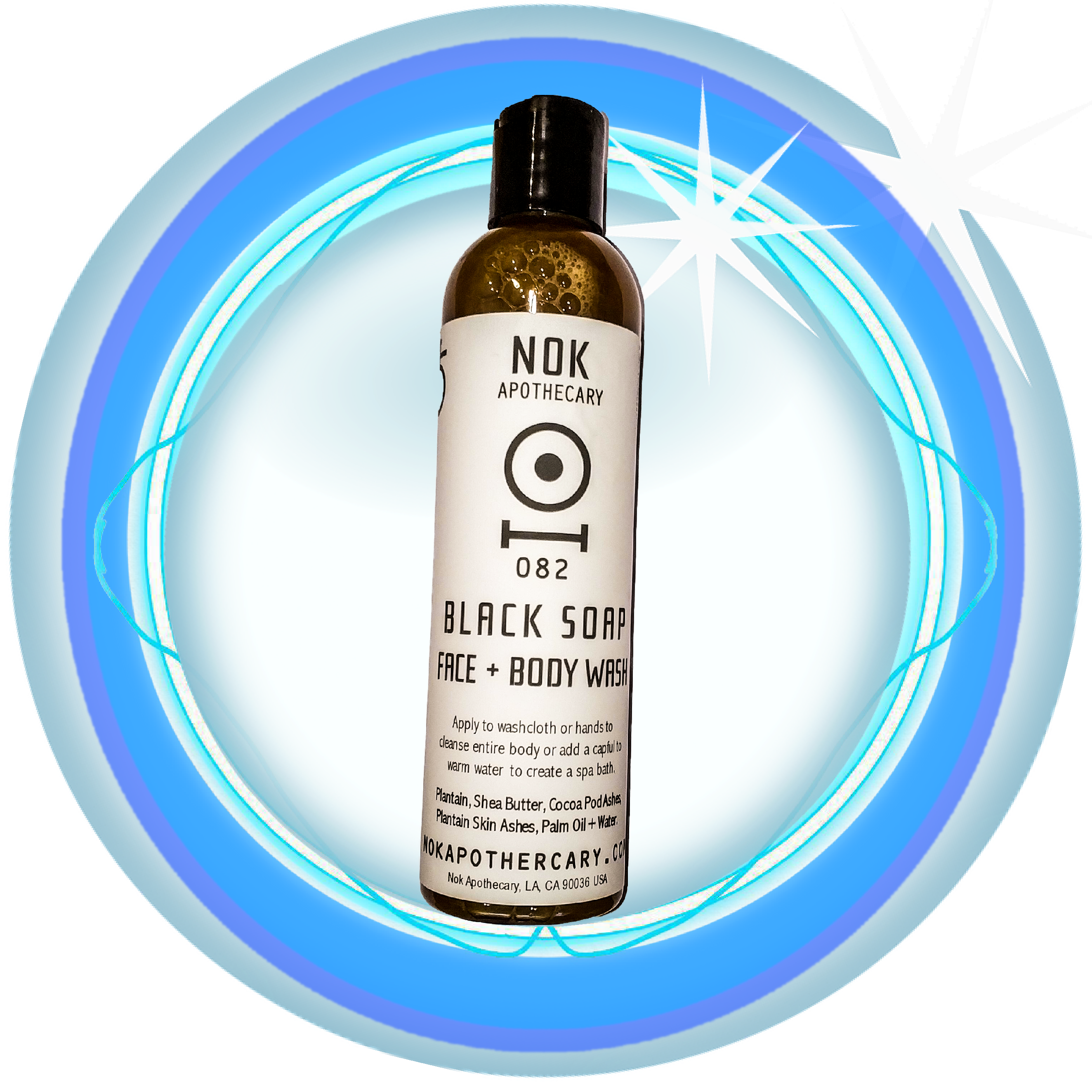 Black Soap Face, Hair + Body Wash | 082 - The Nok Apothecary